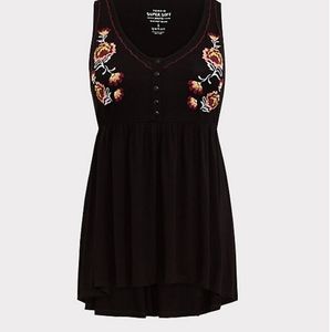Torrid floral babydoll tank top